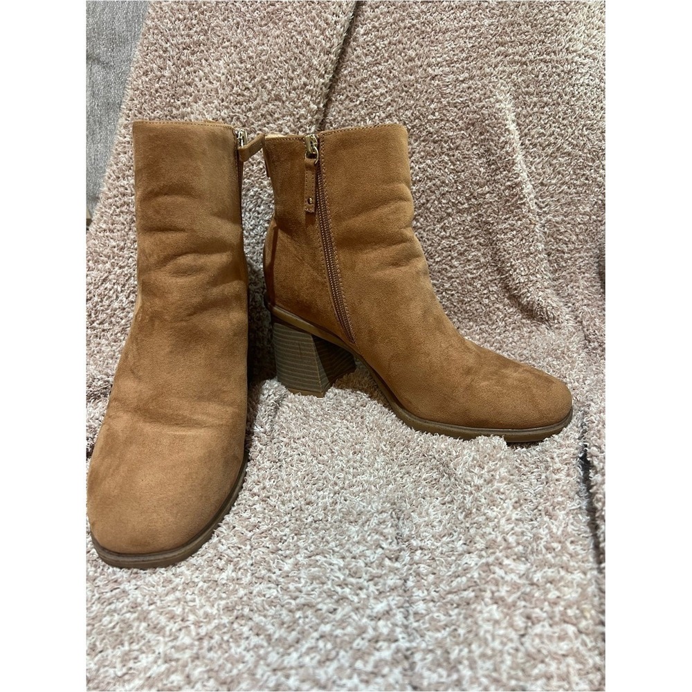 Dr. Scholl's Tan Suede Block Heel Chelsea Booties-SIZE 9 - Picture 3 of 9